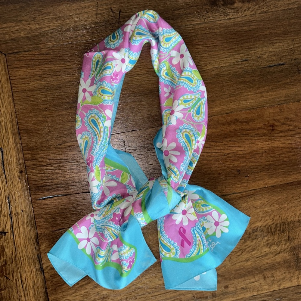 Lilly Pulitzer Breast cancer awareness scarf